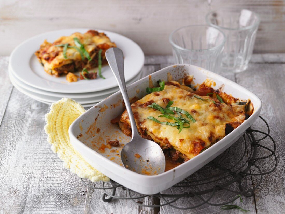 Zucchini-Hackfleisch-Lasagne (LCHF)