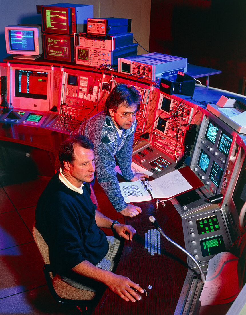 LEP accelerator control room at CERN