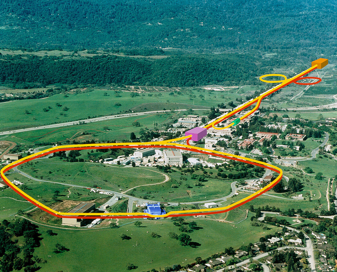 Aerial view of SLAC accelerator position