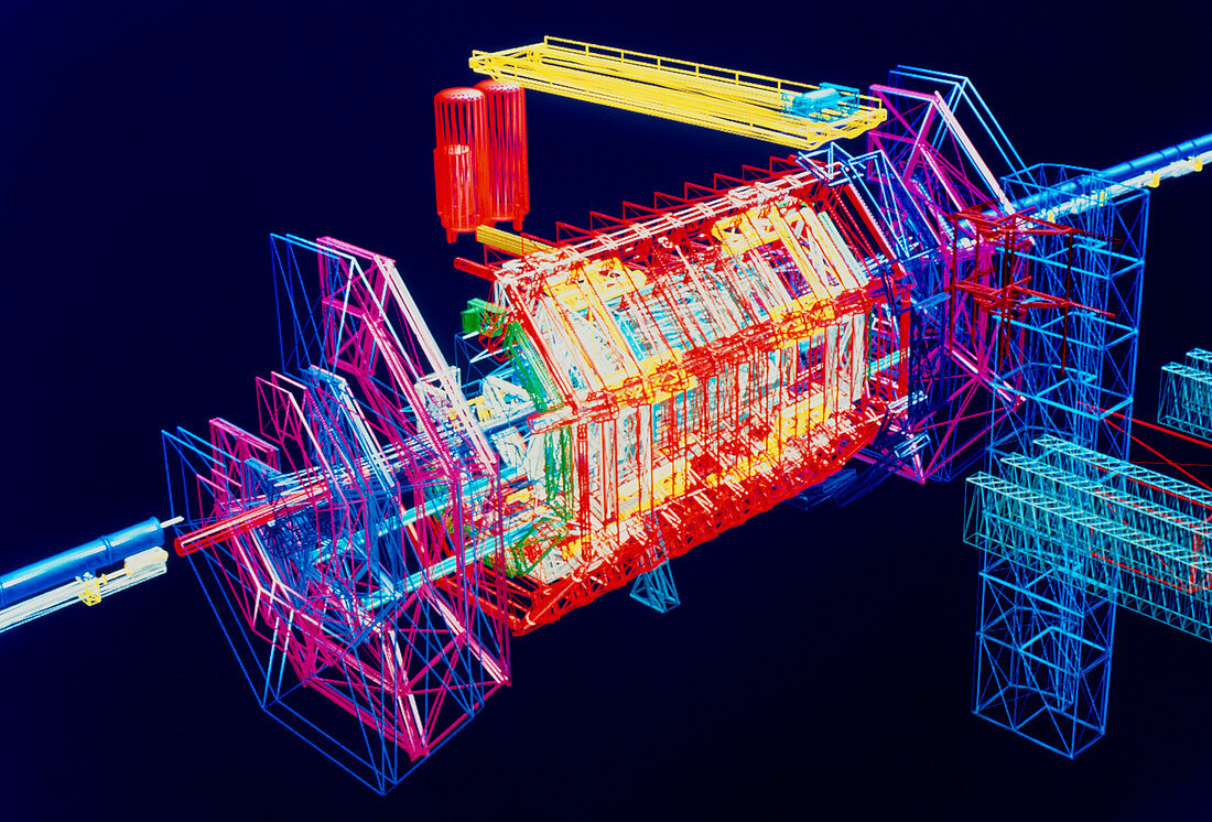 Computer art of ATLAS detector,CERN