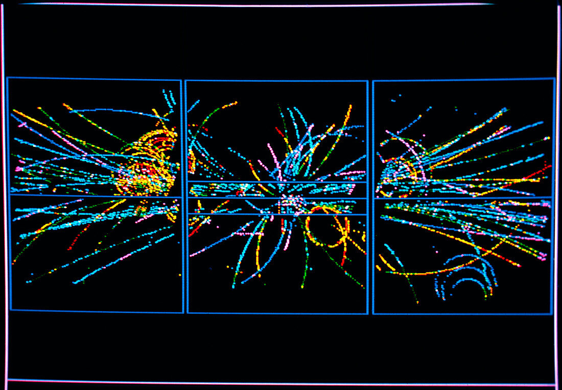 Charged particle tracks at CERN