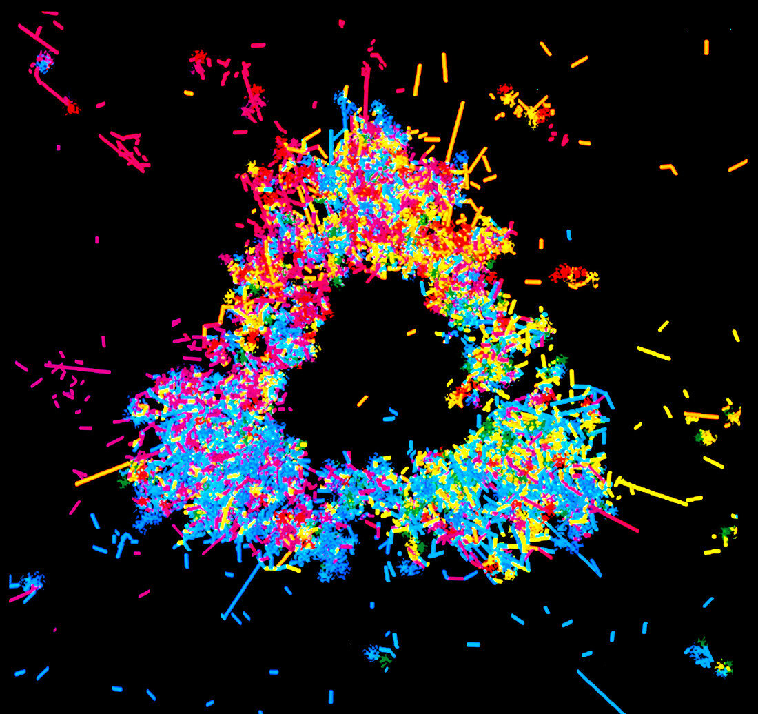 Visualisation of quark structure of proton