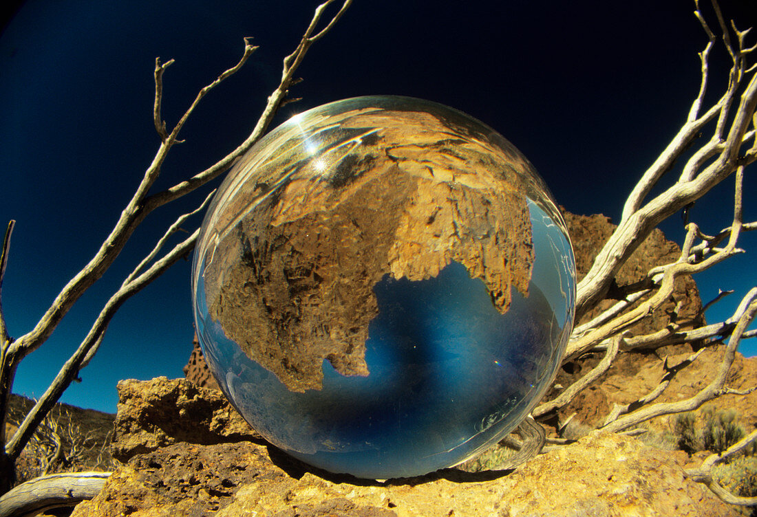 Refraction through a glass ball