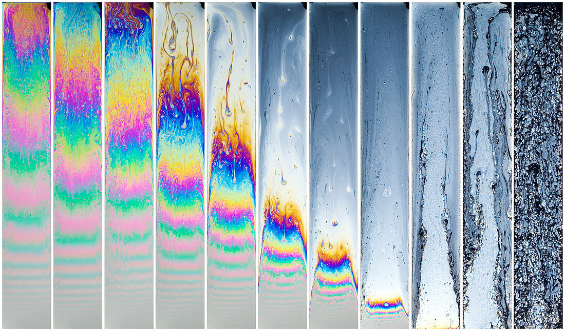 Soap film patterns sequence