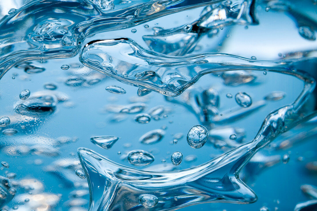 Bubbles in gel-like liquid