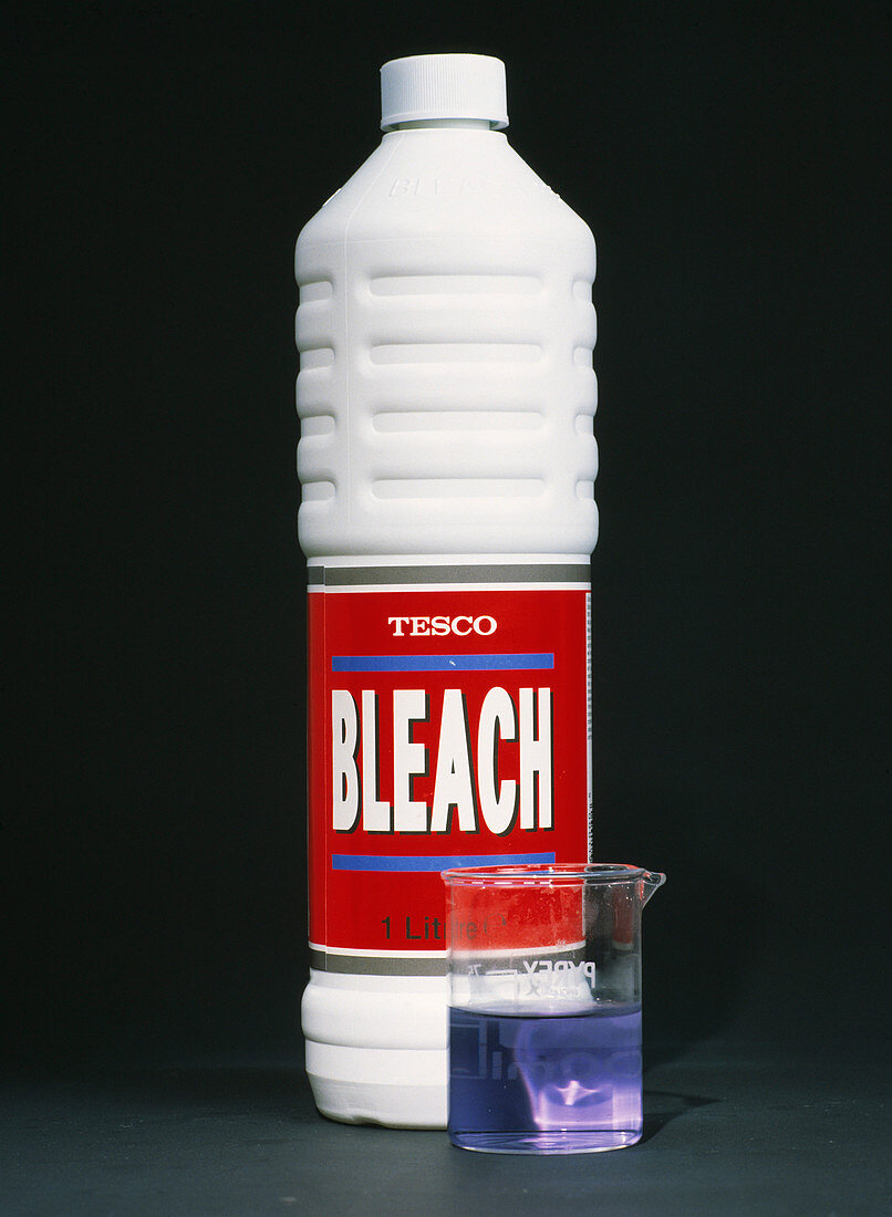 Bleach with indicator