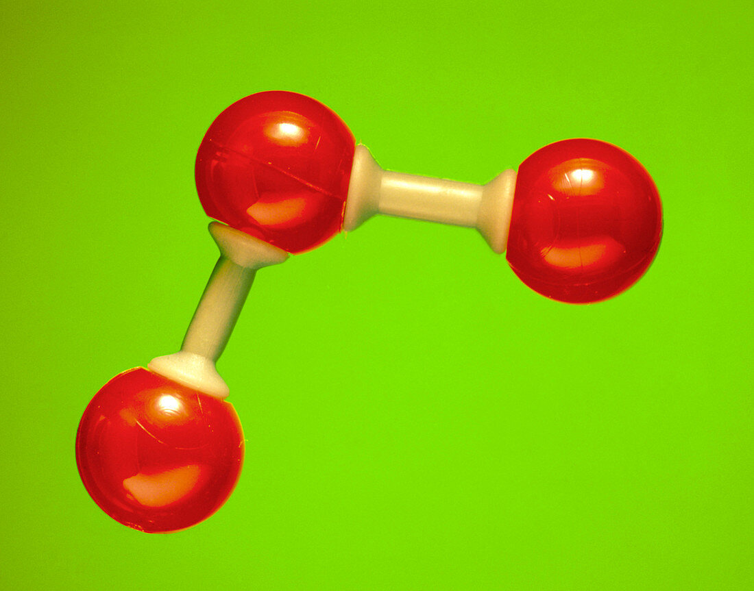 Model of a molecule of ozone