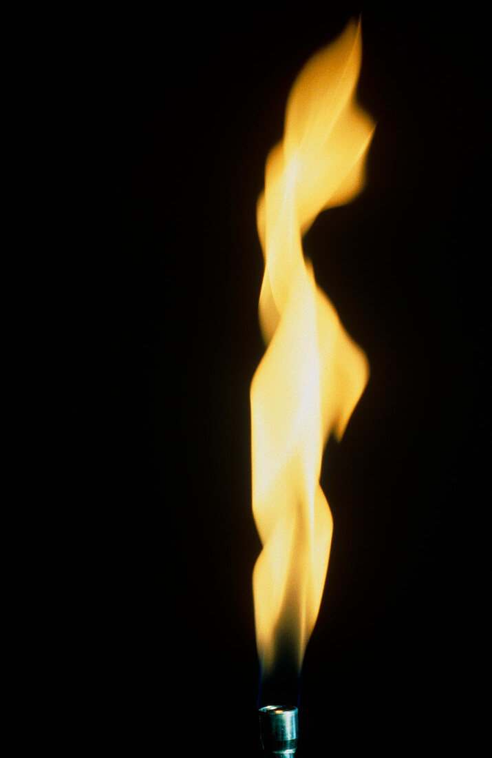 Gas flame of a Bunsen burner
