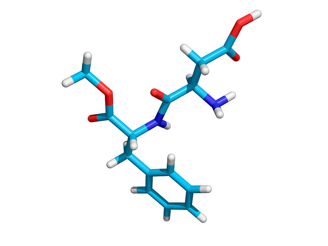 Aspartame molecule