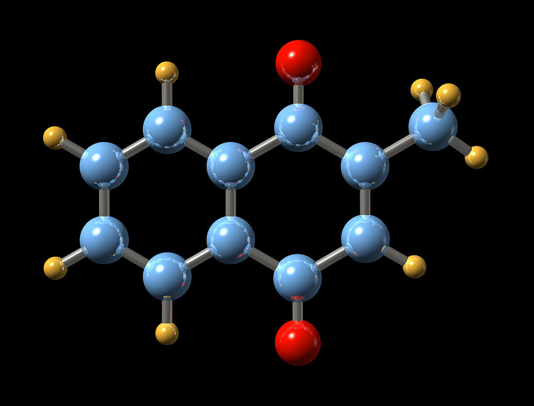 Vitamin K3,molecular model