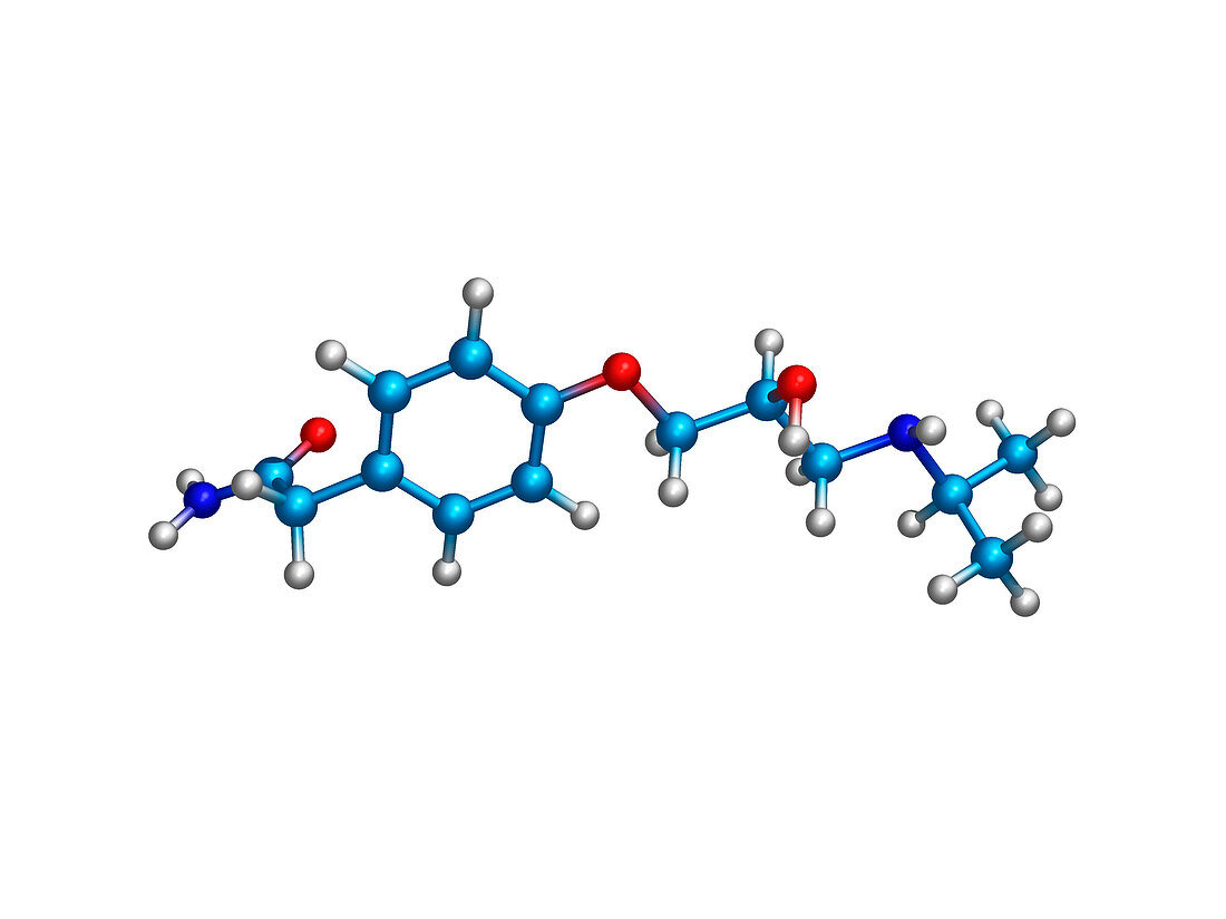 Beta-blocker drug molecule