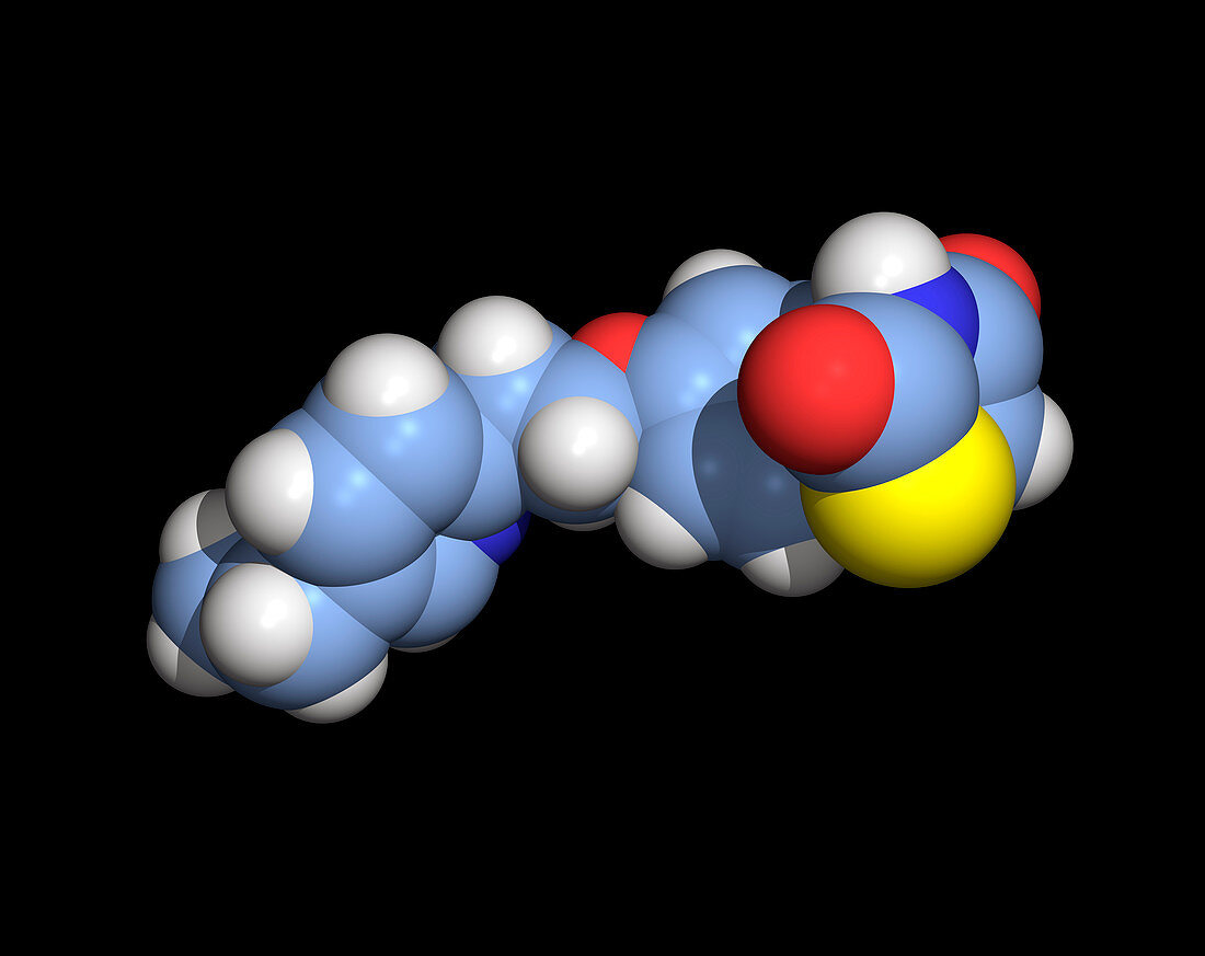 Pioglitazone diabetes drug molecule
