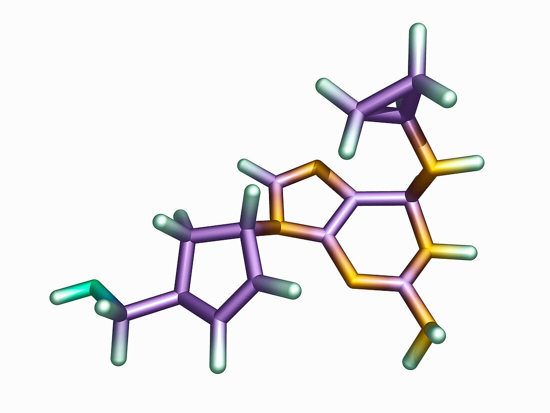 Abacavir AIDS drug molecule