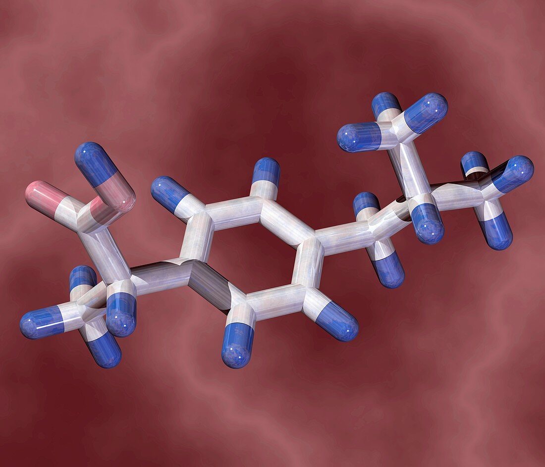 Ibuprofen drug molecule