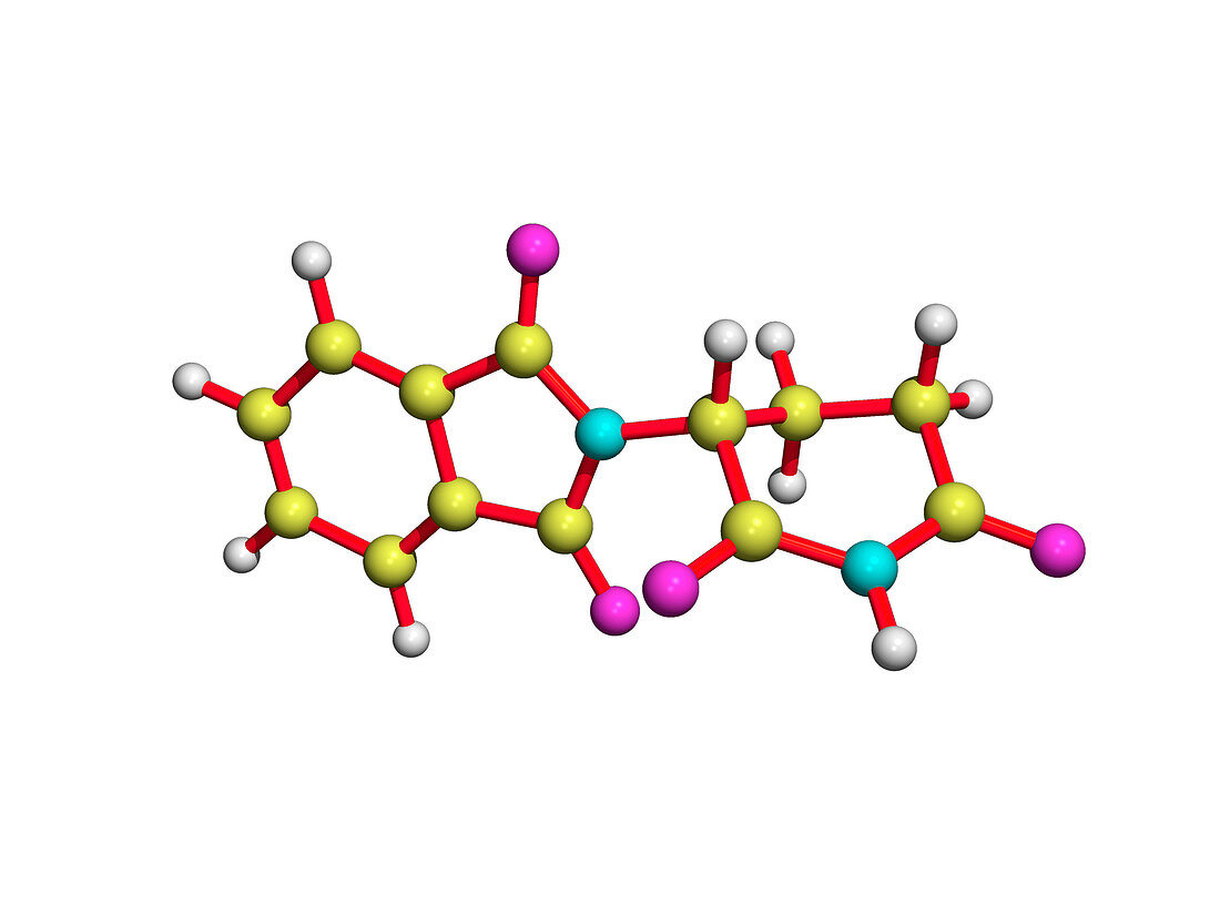 Thalidomide drug molecule