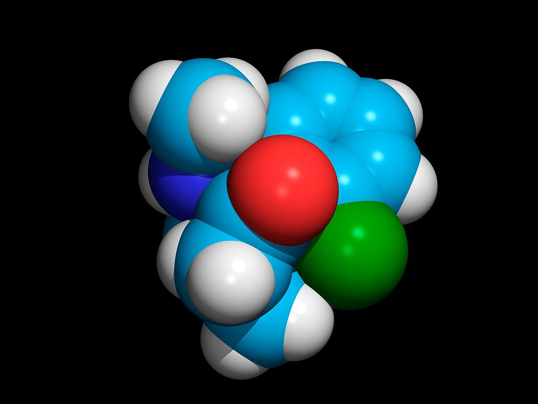 Ketamine molecule,recreational drug