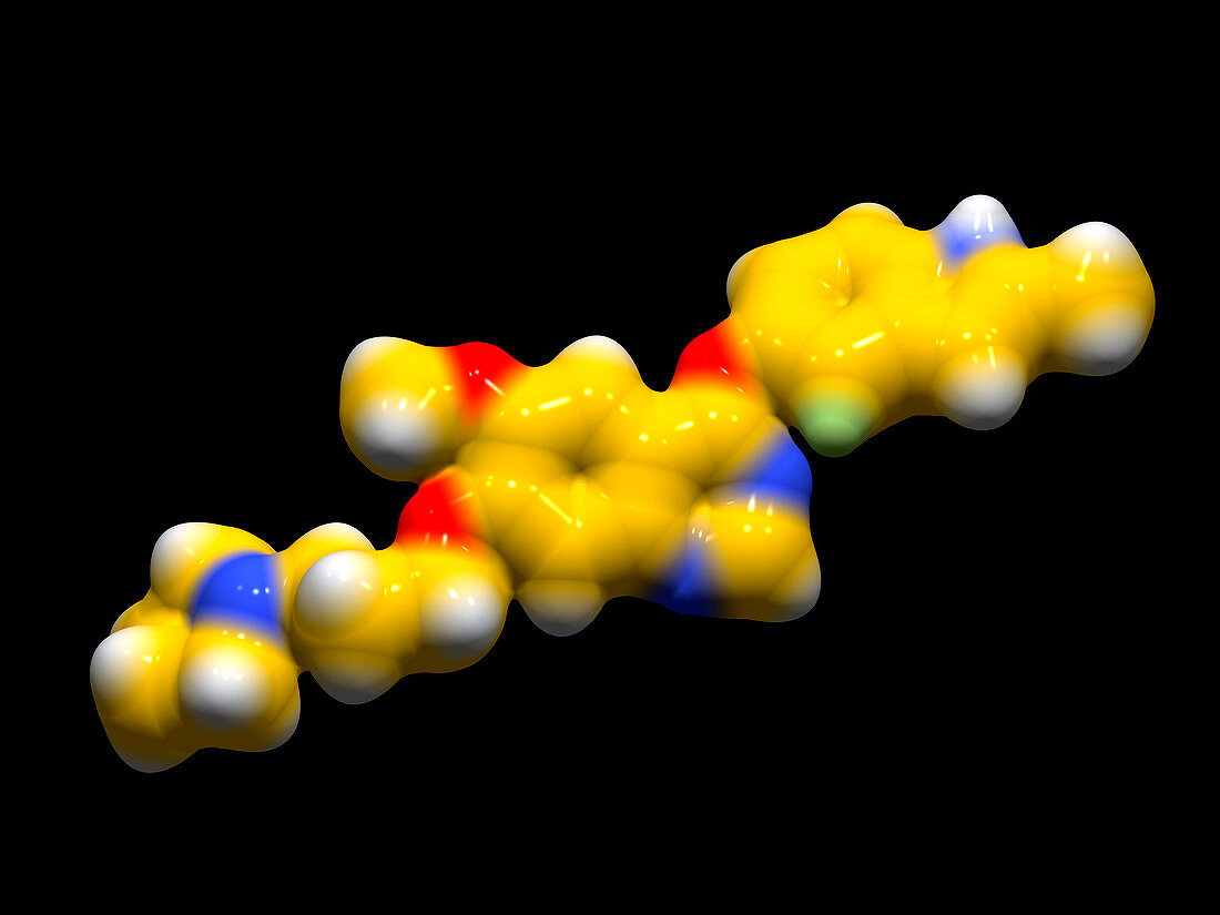 AZD2171 cancer drug molecule
