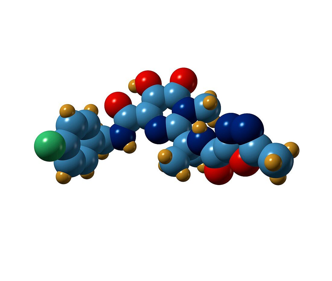 Raltegravir HIV drug molecule