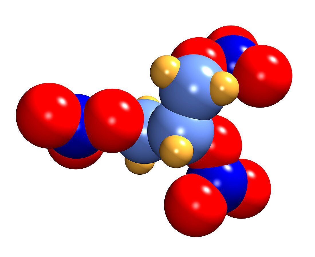 Nitroglycerin heart drug molecule