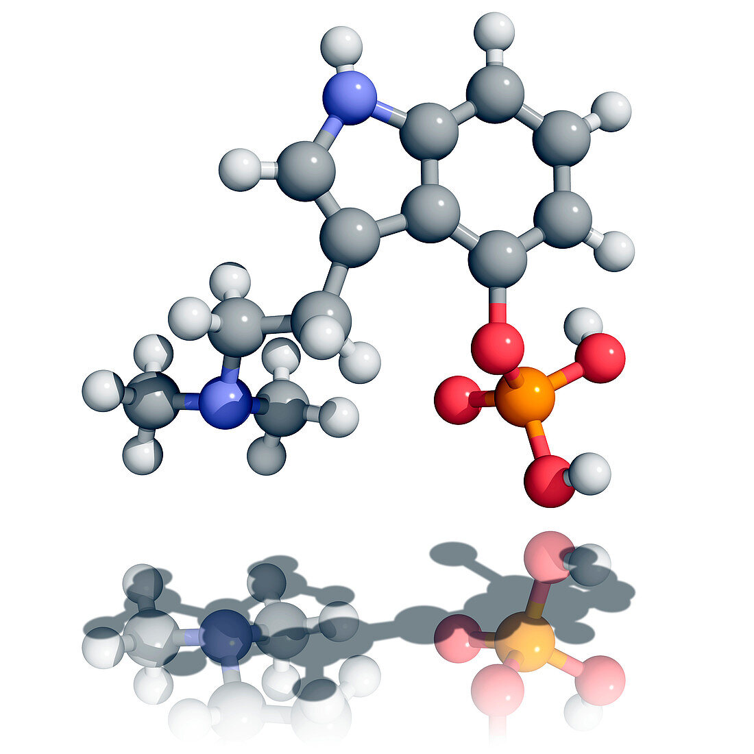 Psilocybin hallucinogen molecule