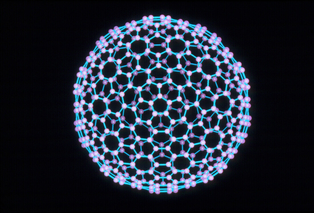 Computer graphics image of C540 fullerene
