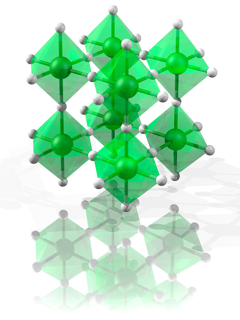 Rhenium trioxide crystal structure