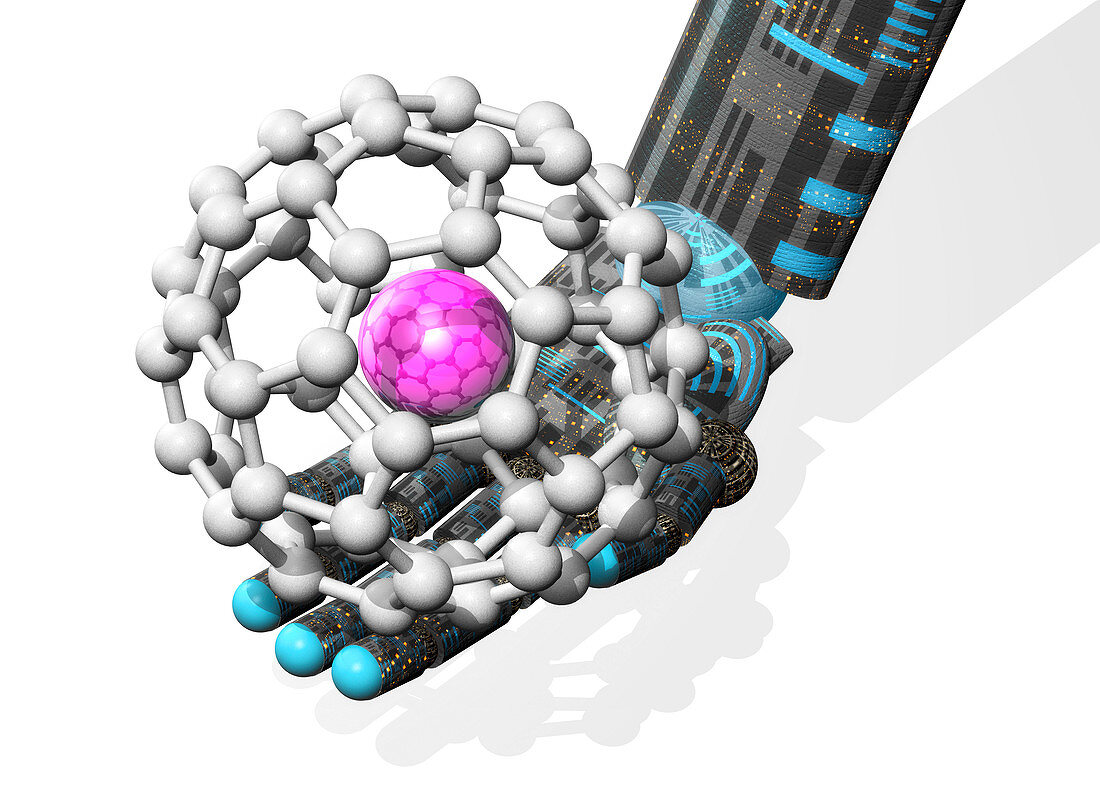 Buckyball molecule,computer artwork