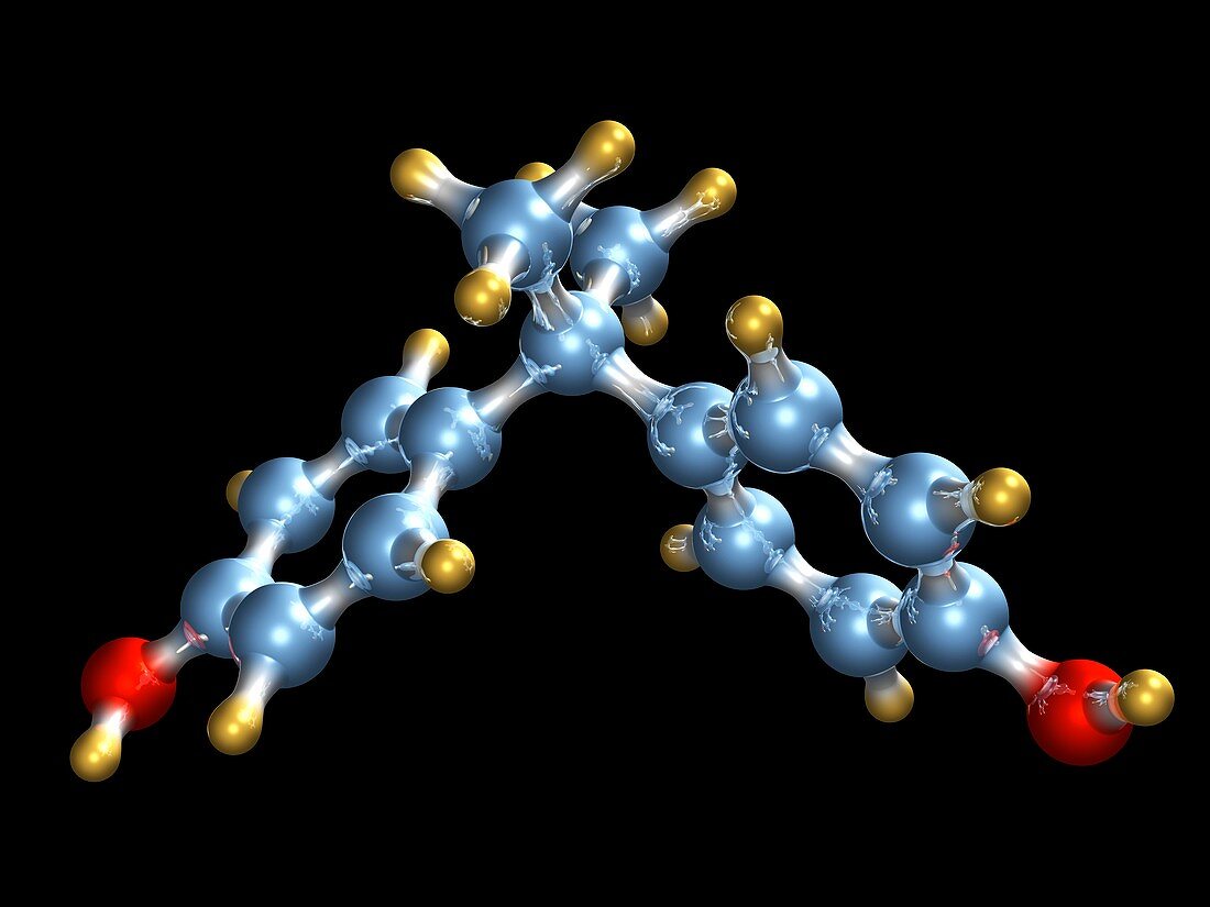 Bisphenol A organic pollutant molecule