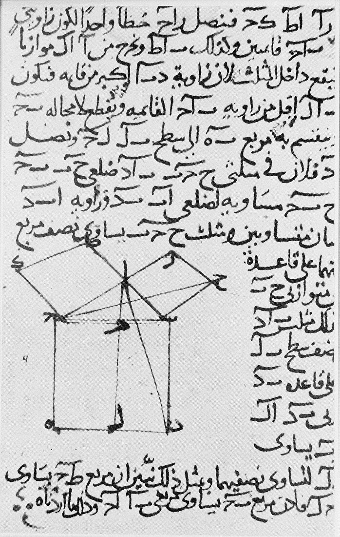 Historical proof of Pythagoras' theorem