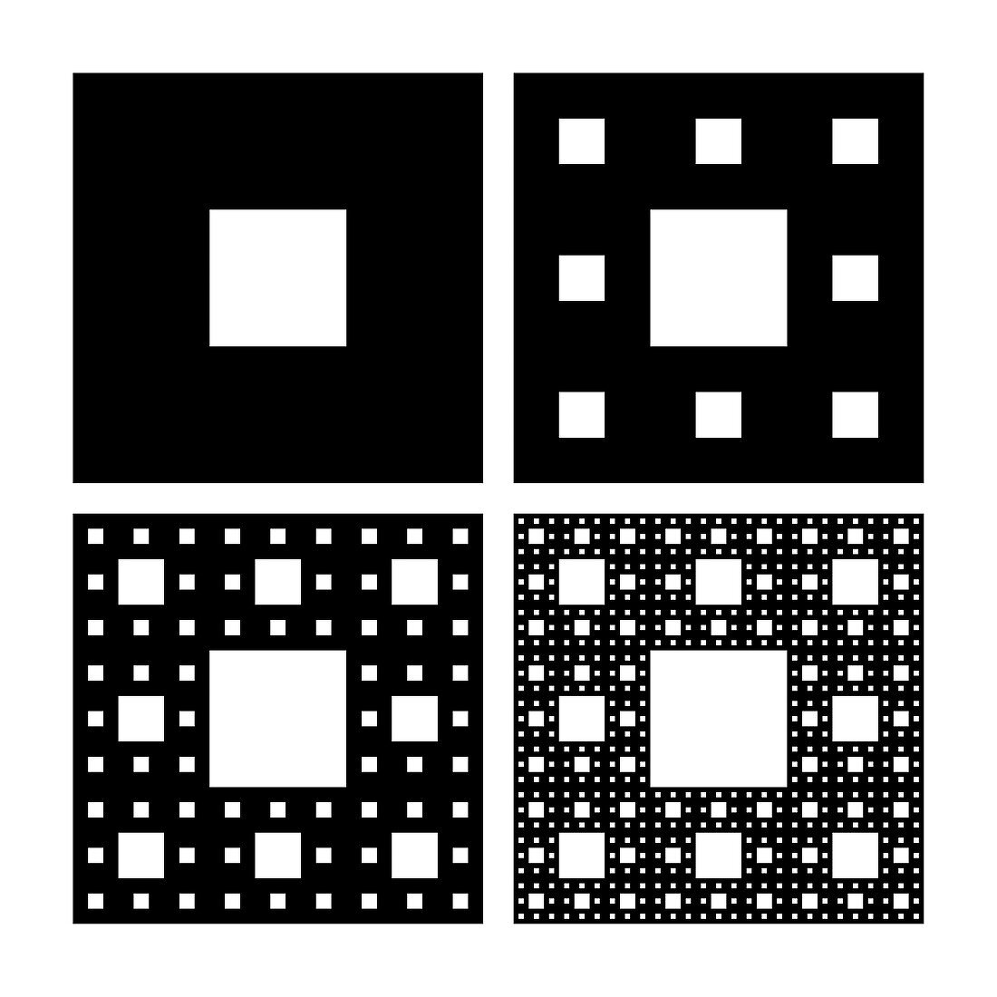 Sierpinski carpet,fractal pattern