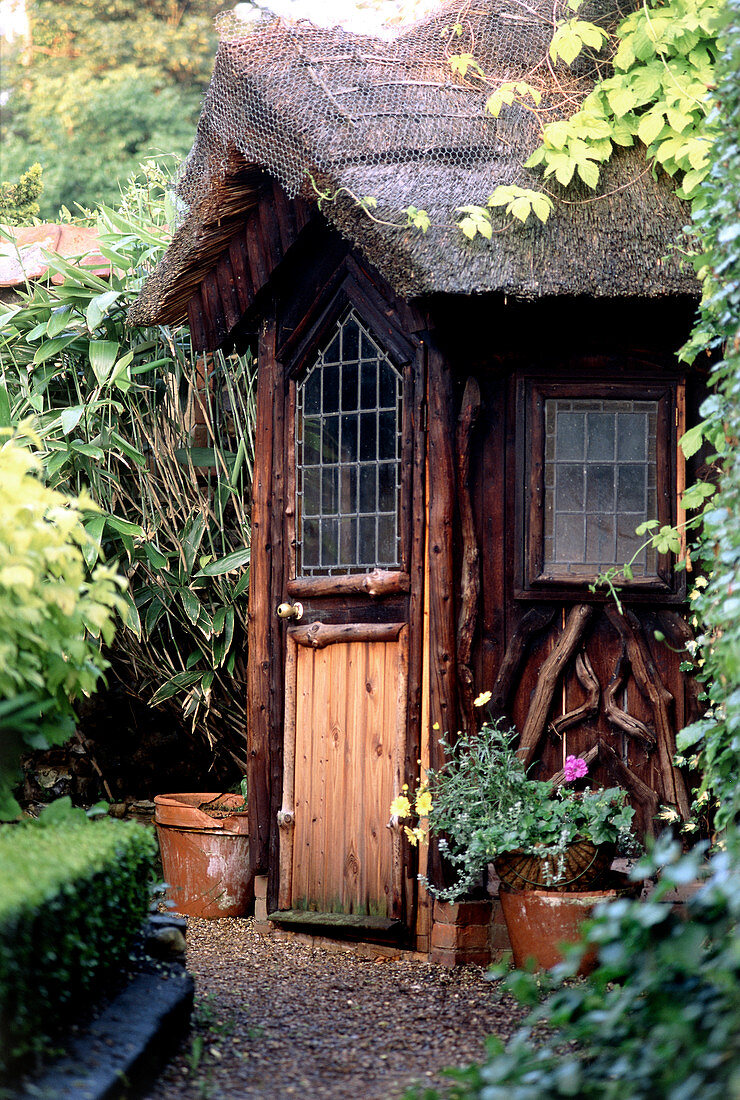 Thatched summer house