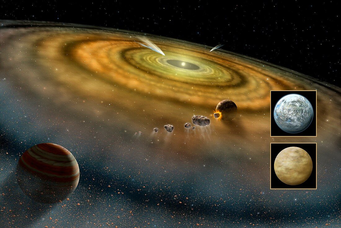 Beta Pictoris planetary disc,artwork