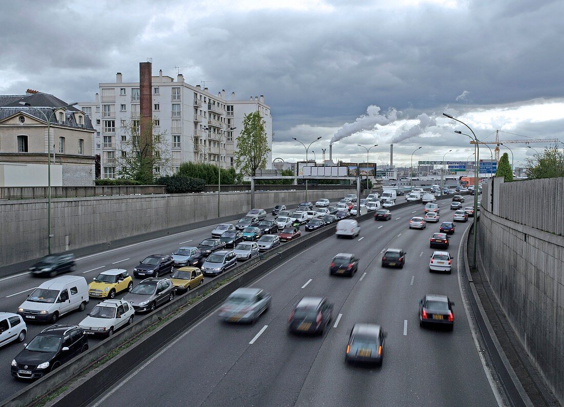 Motorway traffic,Paris