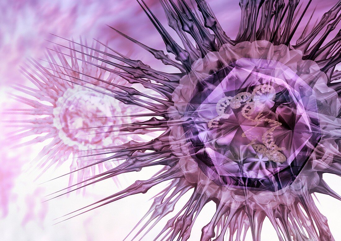 Virus particles,conceptual artwork