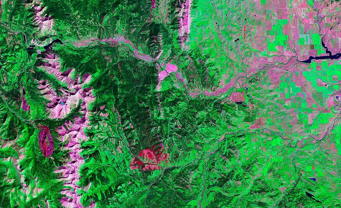 Frank Slide,Canada,satellite image