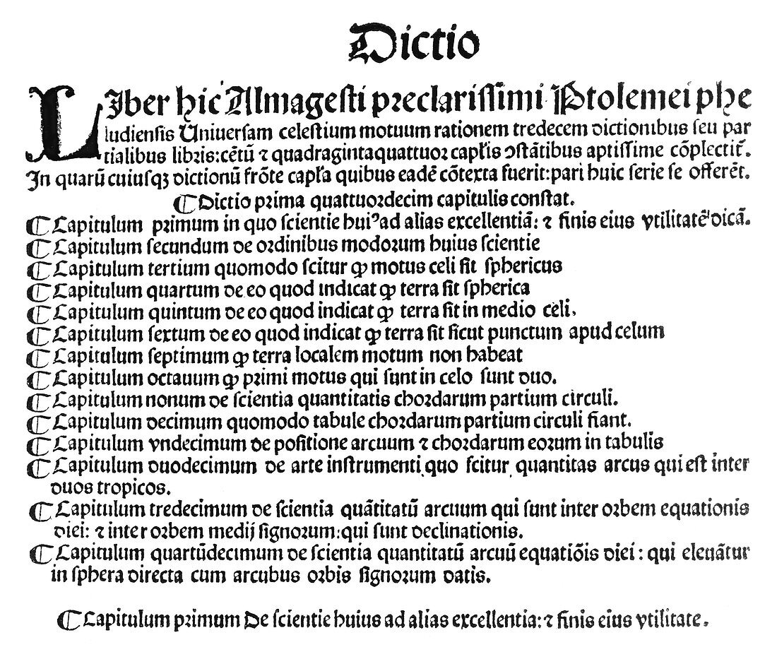Ptolemy's Almagest,1515 edition