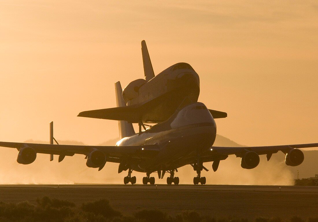 Space Shuttle transport flight
