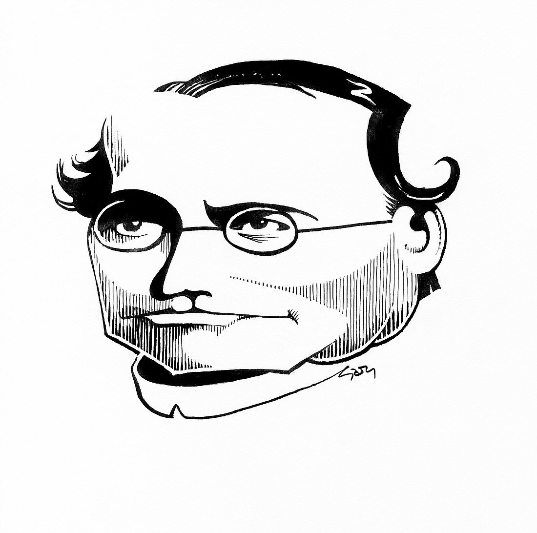 Gregor Mendel,caricature