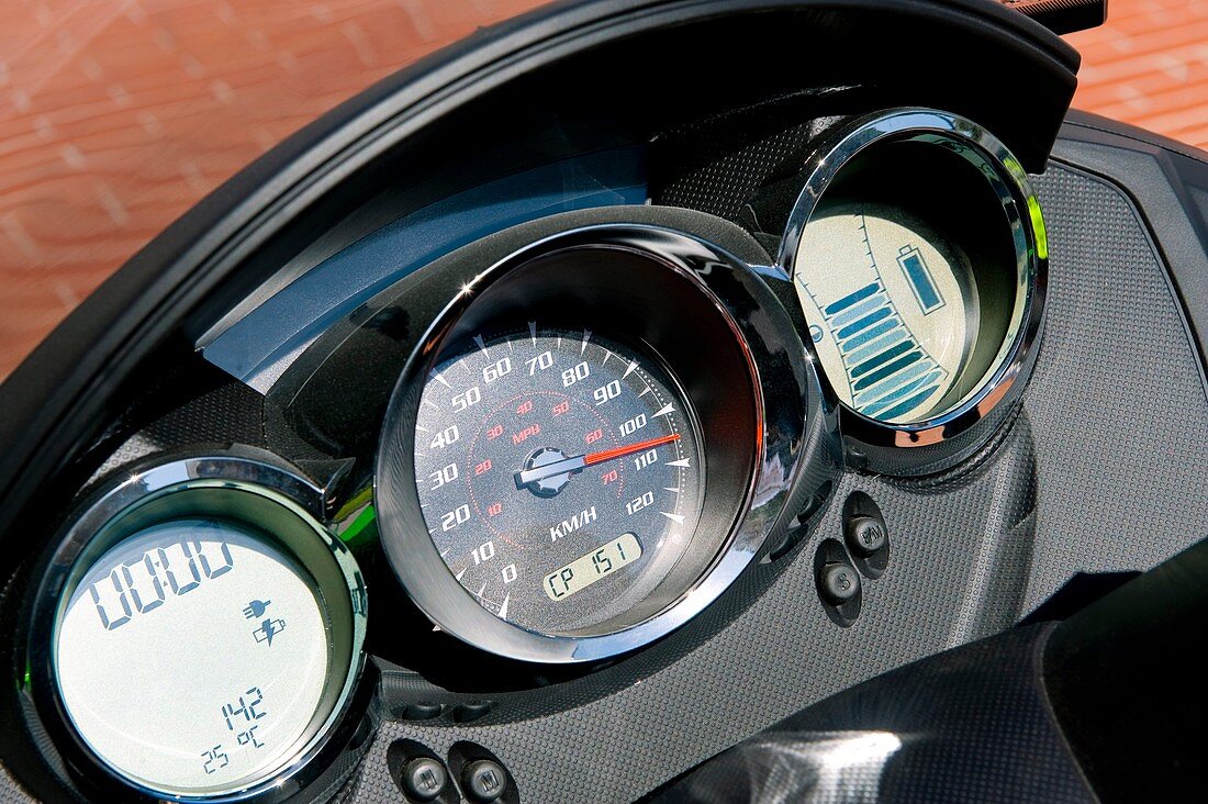 Electric scooter dashboard