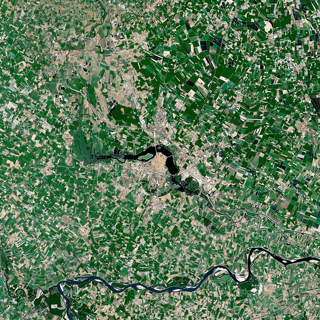 Mantua,Italy satellite image