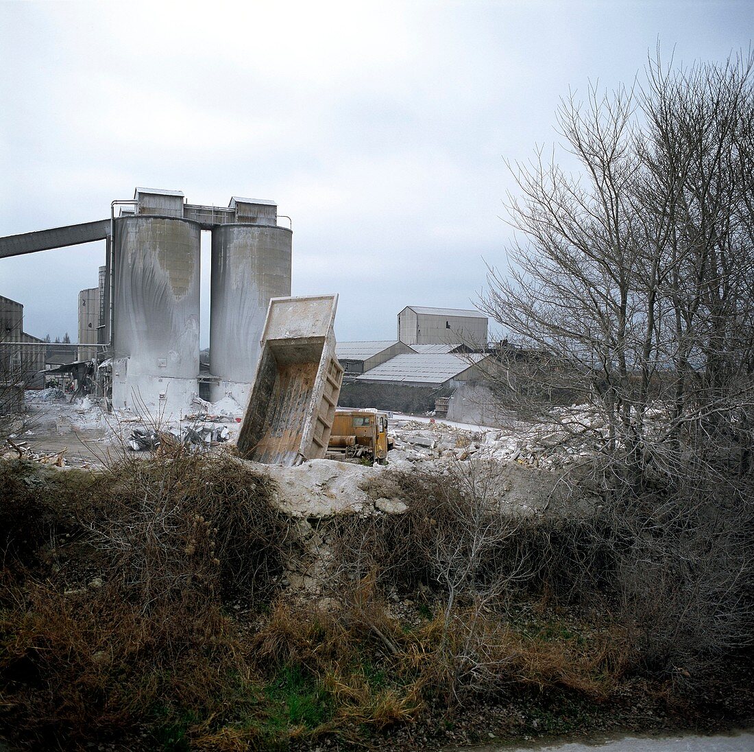 Demolition of disused cement works