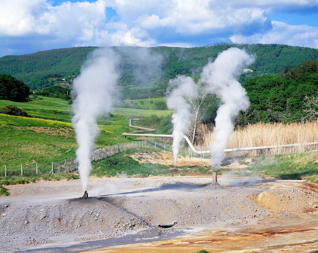 Geothermal vents,Italy