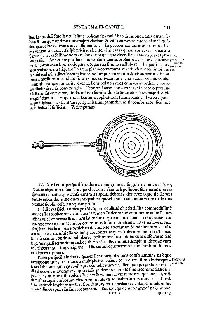 Polyspherical lens description,1702
