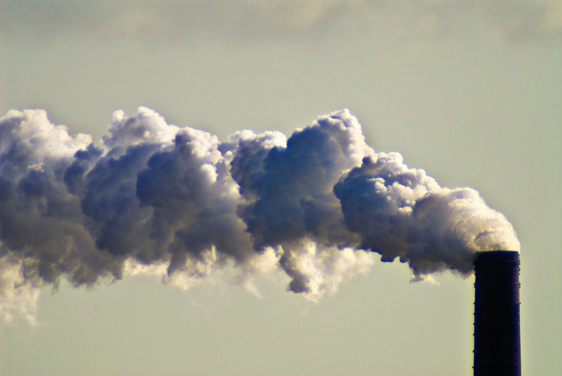 Chimney emitting smoke