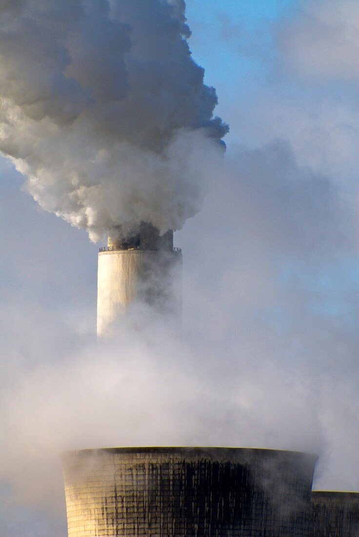 Chimney emitting smoke