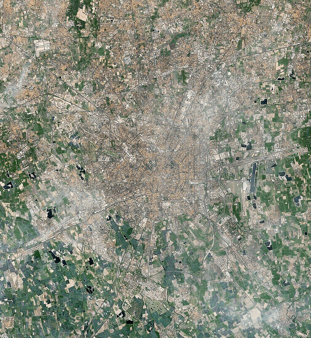 Milan,Italy,satellite image