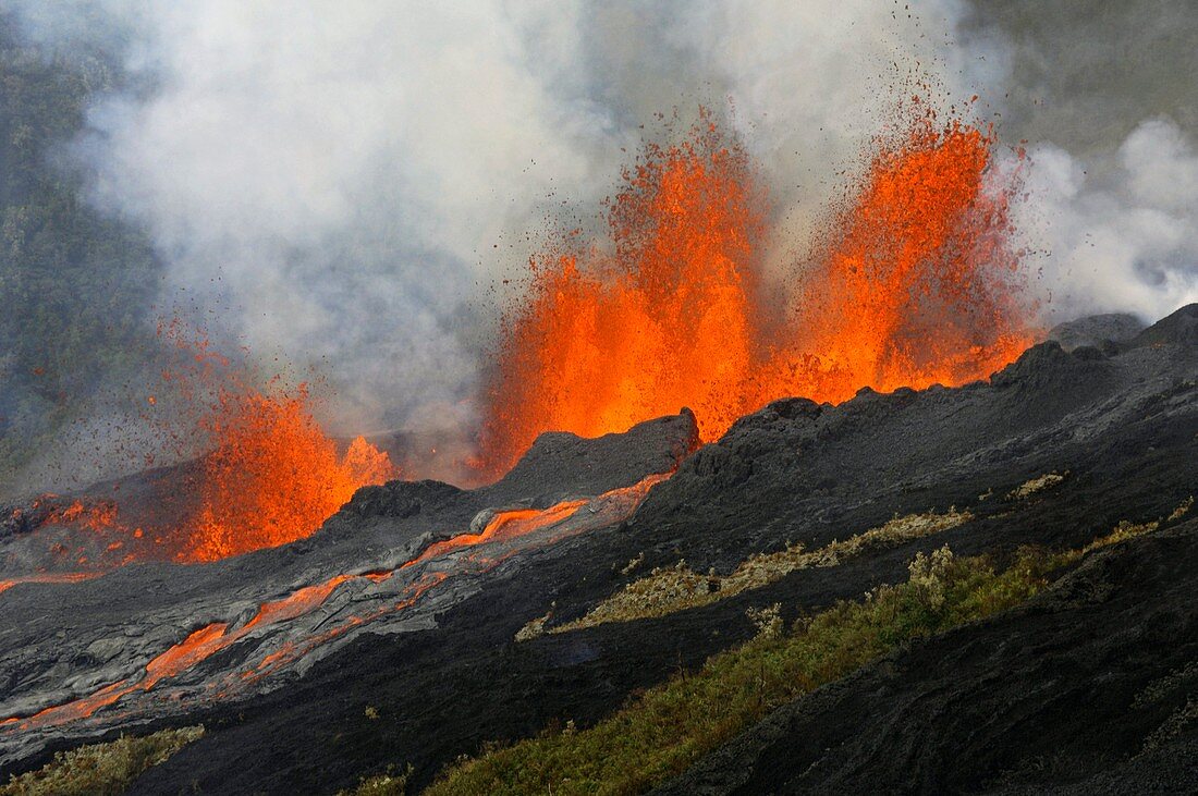 Volcanic eruption,Reunion Island