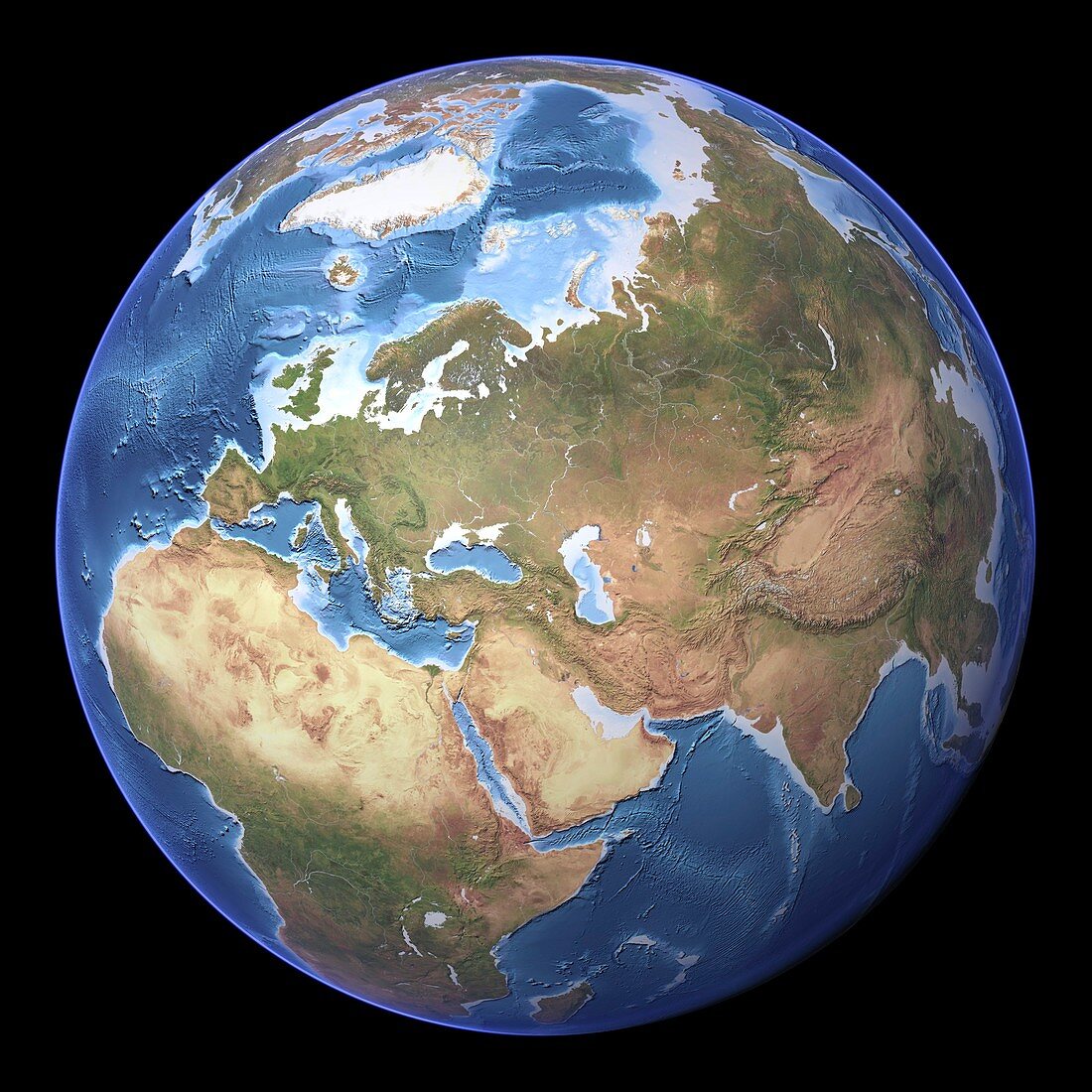 Eurasia,topographic map