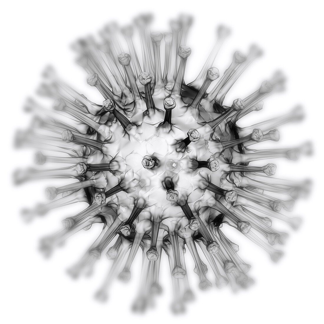 H1N1 flu virus particle,artwork