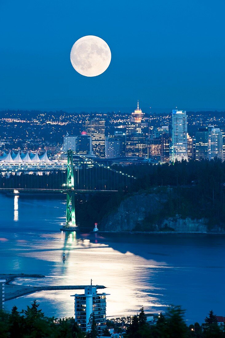 Full Moon over Vancouver